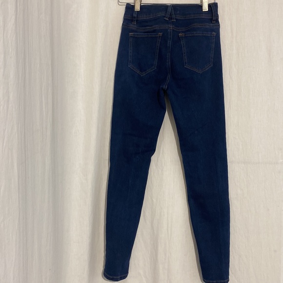 NEW-ANGELS CURVY SKINNY HIGH WAISTED STRETCH INDIGO DENIM JEANS. - Picture 2 of 4